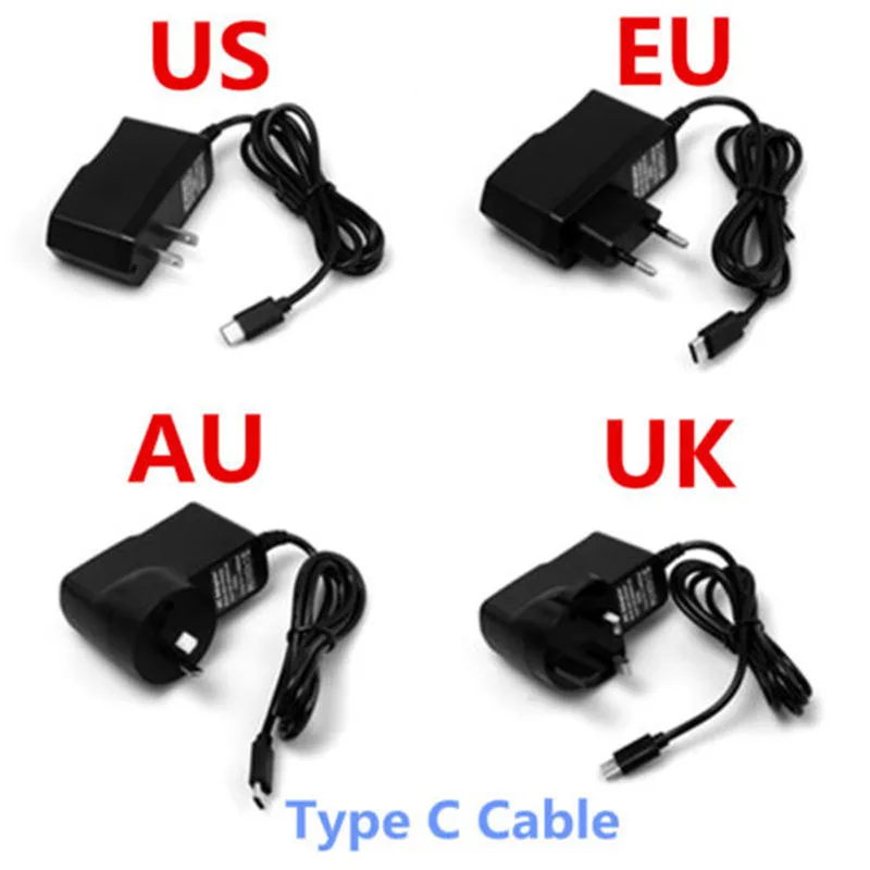 NOTOW 5V 2A UK / US AU EU Тип C настенная Зарядка адаптер питания для путешествий быстрый