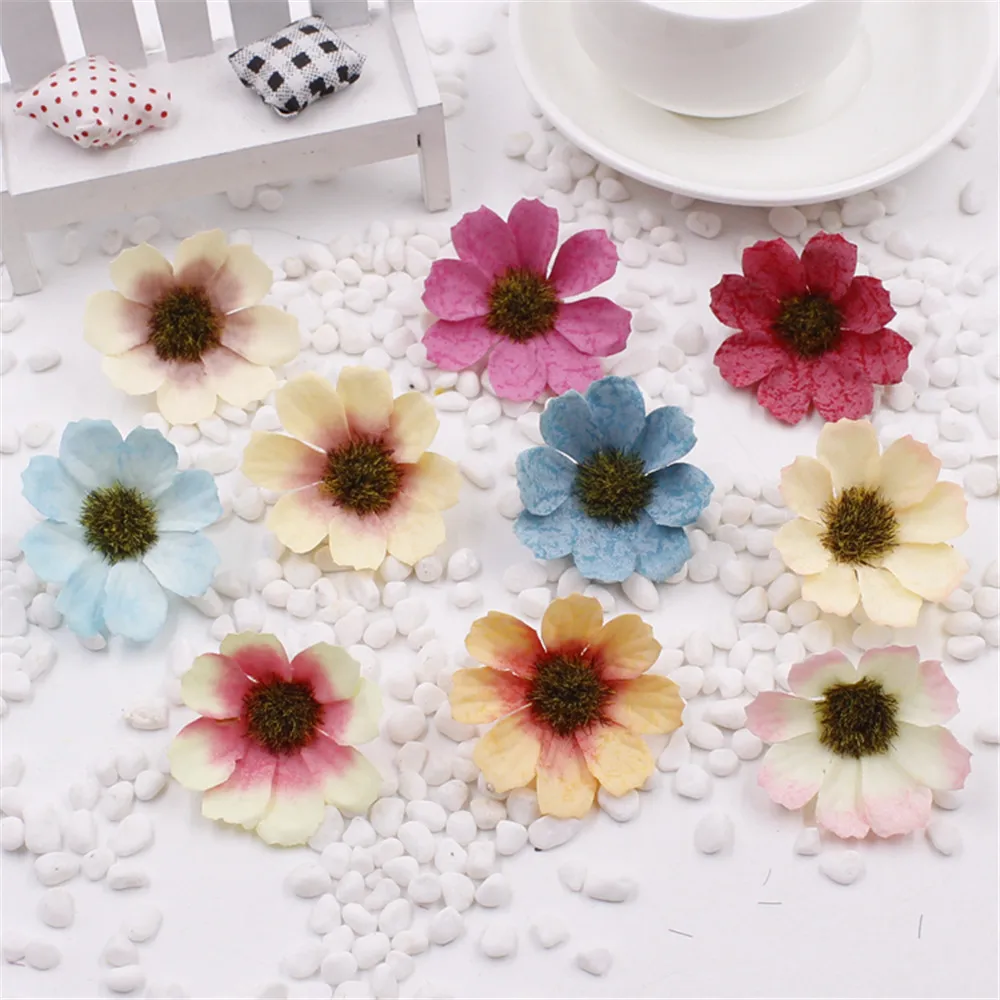 Искусственные шелковые цветы 5 шт./лот 4 см|silk flowers artificial|silk flowersartificial |