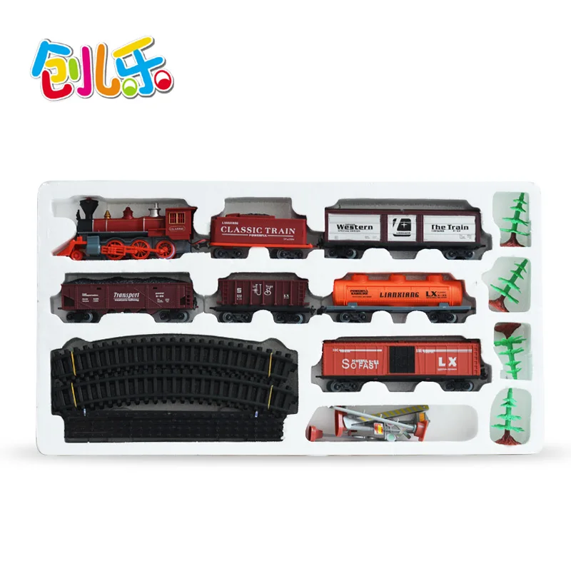 

Hotsale 17 pcs/set Children's electric toy car simulation track car train model 3+ year boys gift Kids Toys In Stock