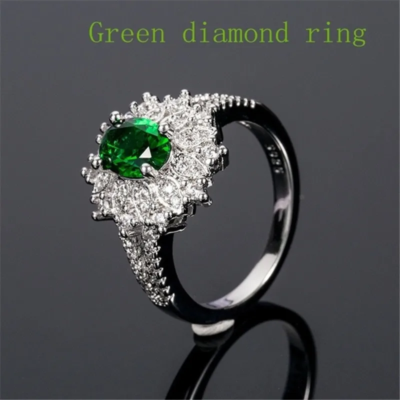 M095 Ring Квадратные Кольца с зеленым камнем для женщин, Винтажные Ювелирные Изделия, роскошное кольцо с кристаллами, подарок на помолвку, кольцо, аксессуары F5M030 - Цвет основного камня: M095 Ring
