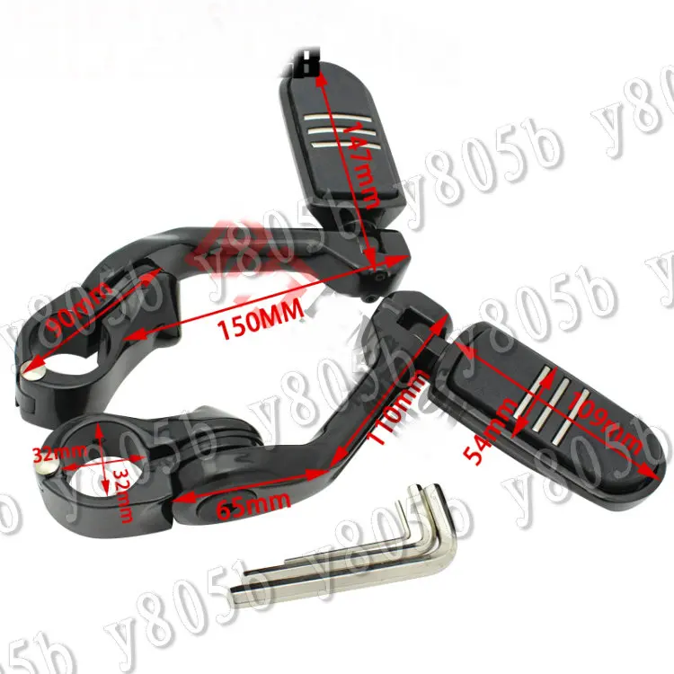 Хромированные подножки для Honda Shadow Spirit Saber Aero ACE Steed VLX 400 600 1100 DLX VTX1300 32 мм 38