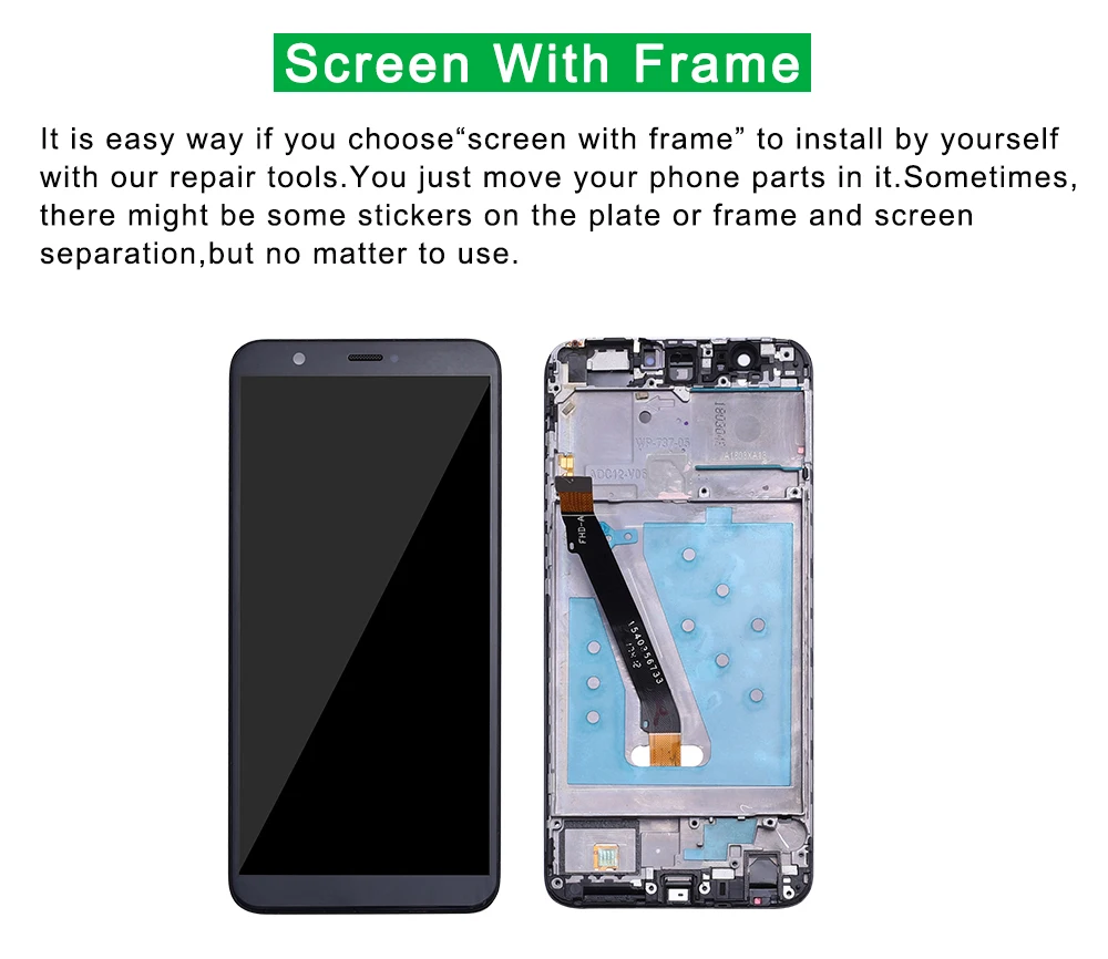 Huawei P Smart lcd дисплей кодирующий преобразователь сенсорного экрана в сборе для huawei P Smart lcd с рамкой FIG LX1 L21 L22 замена экрана