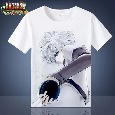 Мужская и женская дизайнерская футболка Hunter X Hunter, Карнавальная футболка GON FREECSS, новая футболка с аниме Kurapika, модные футболки Killua TX054
