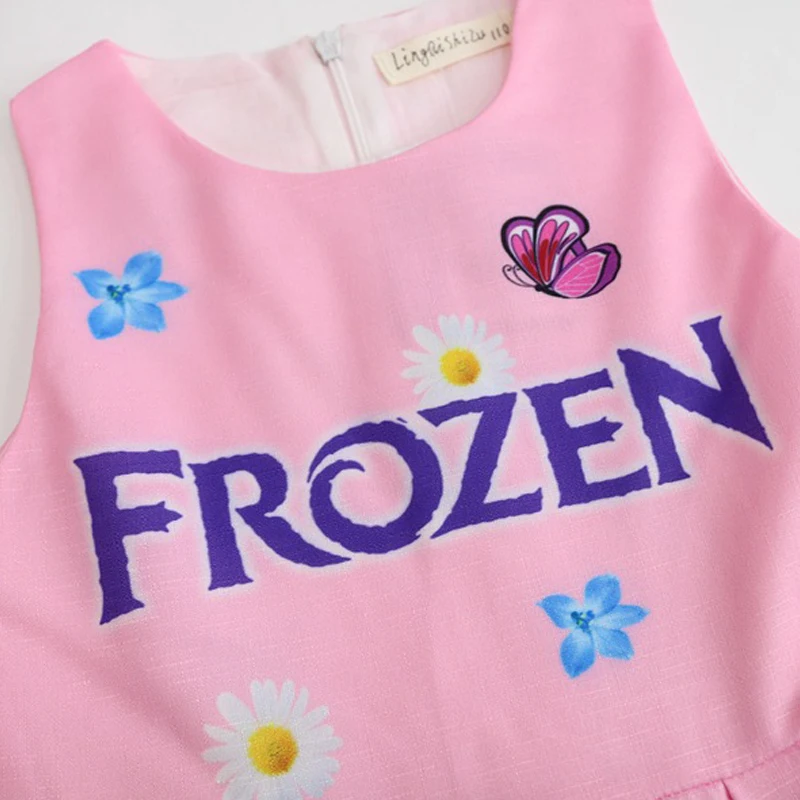 girls dress summer ice snow queen cartoon children show costume princess Comfortable children's clothes Girl party | Детская одежда