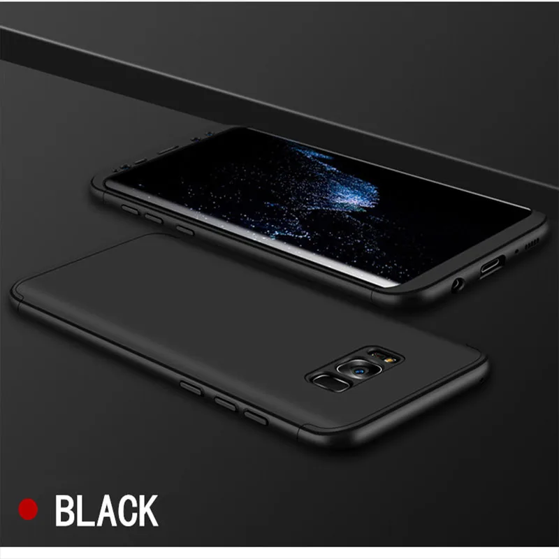 Полная защита тела чехол для samsung galaxy S8 матовый ПК жесткий Роскошь пластика