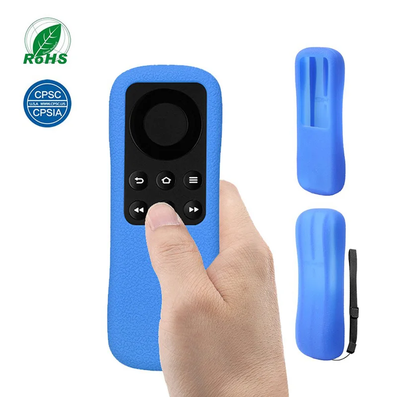 blue only case Чехлы для Amazon Fire tv Stick пульты дистанционного управления Чехлы SIKAI противоударный силиконовый защитный Противоскользящий моющийся легкий - Цвет: blue only case