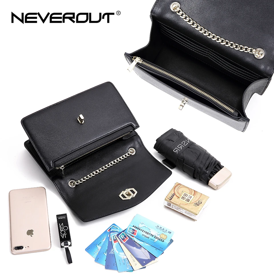 NEVEROUT 2019 сумки для девочек Клатчи из натуральной кожи женщин высокого качества