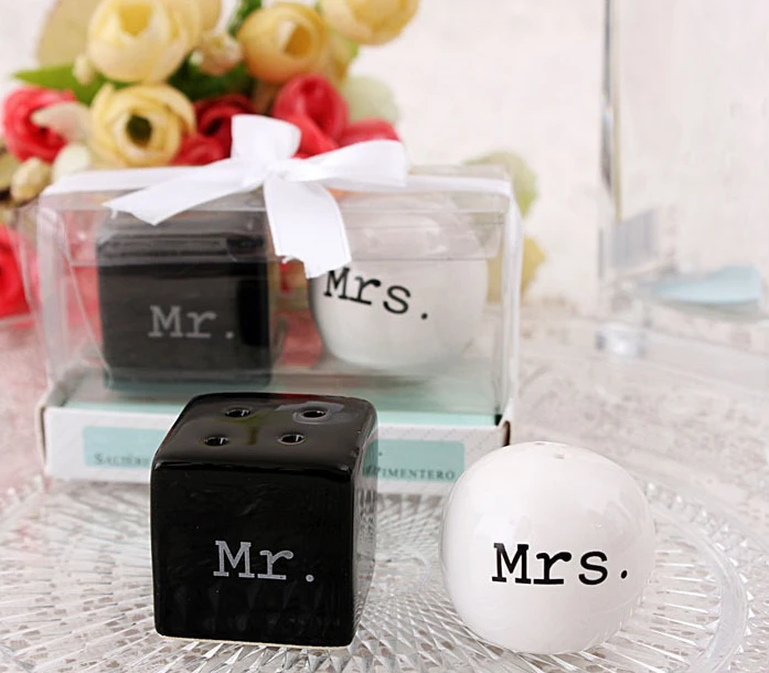 20 шт. = 10 кор./лот mr and mrs ceramic шейкер для соли и перца свадебный подарок | Дом сад