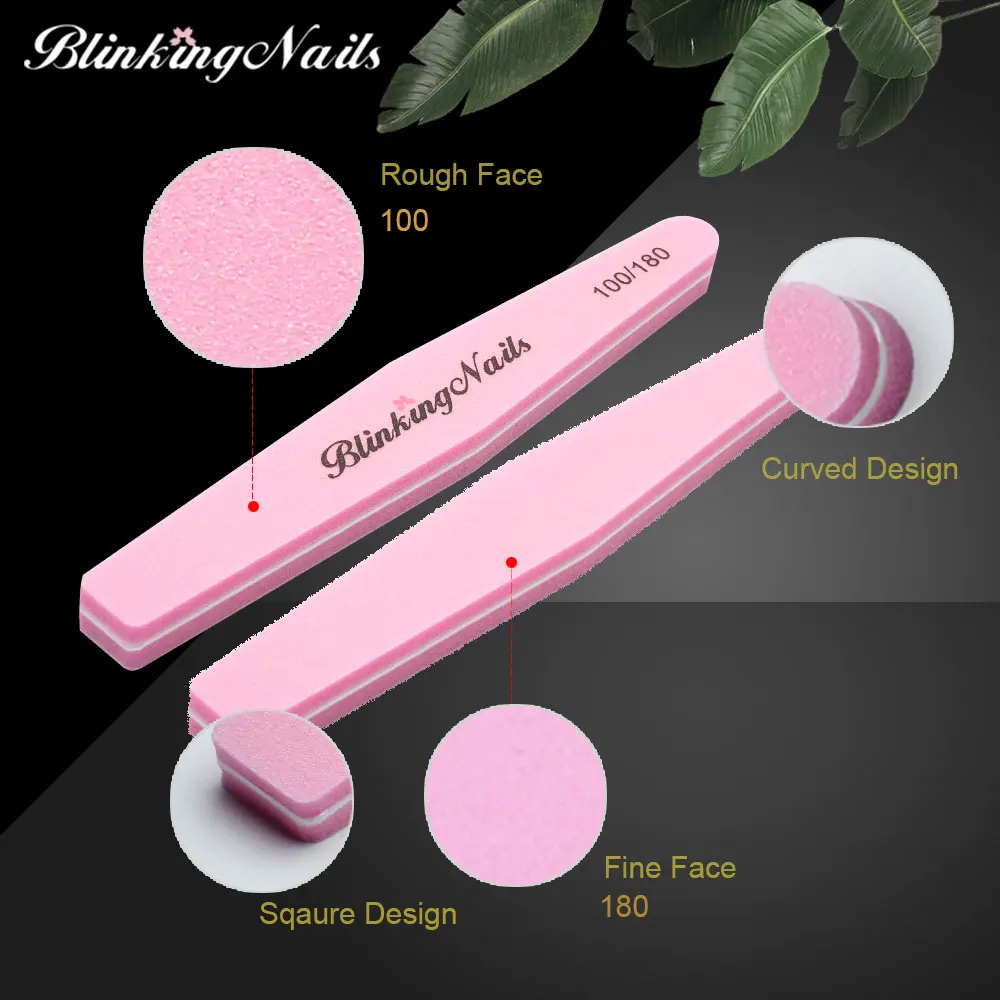 BlinkingNails цветной EVA губка для ногтей буферный блок пилка 100/180 50 шт x 2 Nagel в алмазной