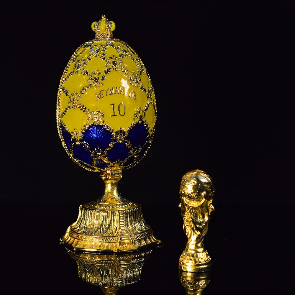 QIFU Новое поступление лучший подарок яйцо Faberge в стиле Российской футбольной