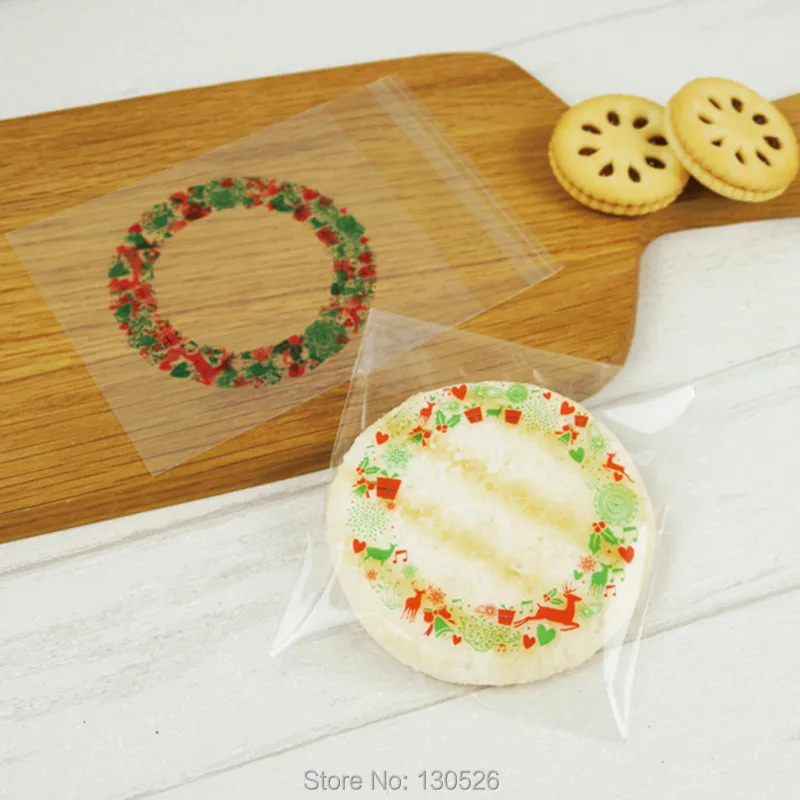 100 шт. Рождественский Снеговик печенья мешок для упаковки фестиваль подарки
