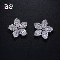 be 8 new fashion crystal earrings for women gifts flower stud earrings female e362