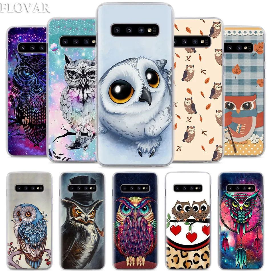 Чехол для телефона с изображением совы Samsung Galaxy S10e S10 S20 + Ultra S7 S8 S9 Plus Note 8 9 10 5G