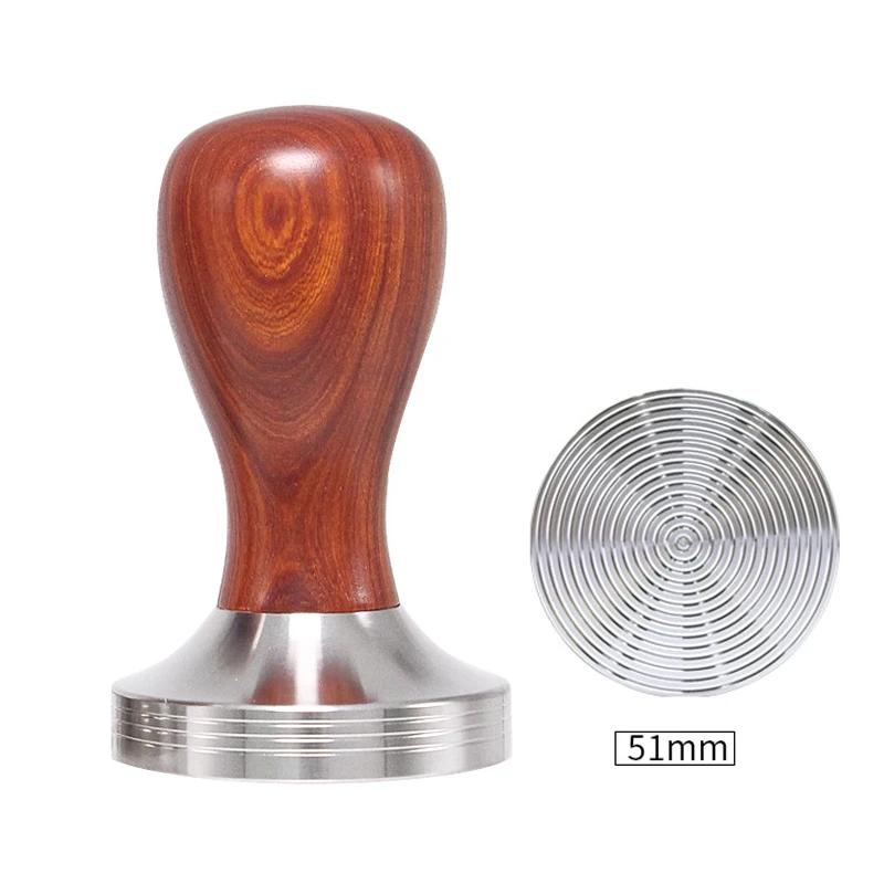 E - Ripple Base 51mm Откалиброванный трамбовщик давления 49/51/58 мм для кофе и эспрессо, нержавеющая сталь - Color: E - Ripple Base 51mm