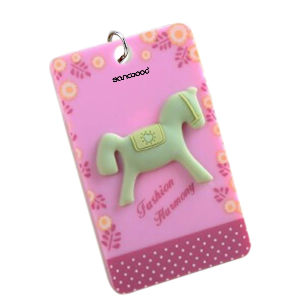 Брелок для ключей с мультяшным рисунком чехол из ПВХ кредитных карт автобуса