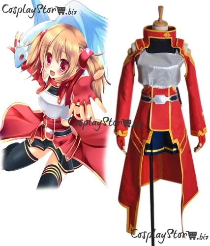 Косплей костюм из силикона с изображением меча онлайн|cosplay costume|silica cosplaysword art online