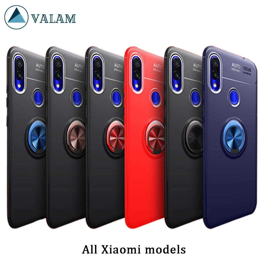 VALAM автомобильный чехол-подставка с кольцом на палец для Xiaomi Redmi Note 7 6 Pro Mi 9 8 SE lite