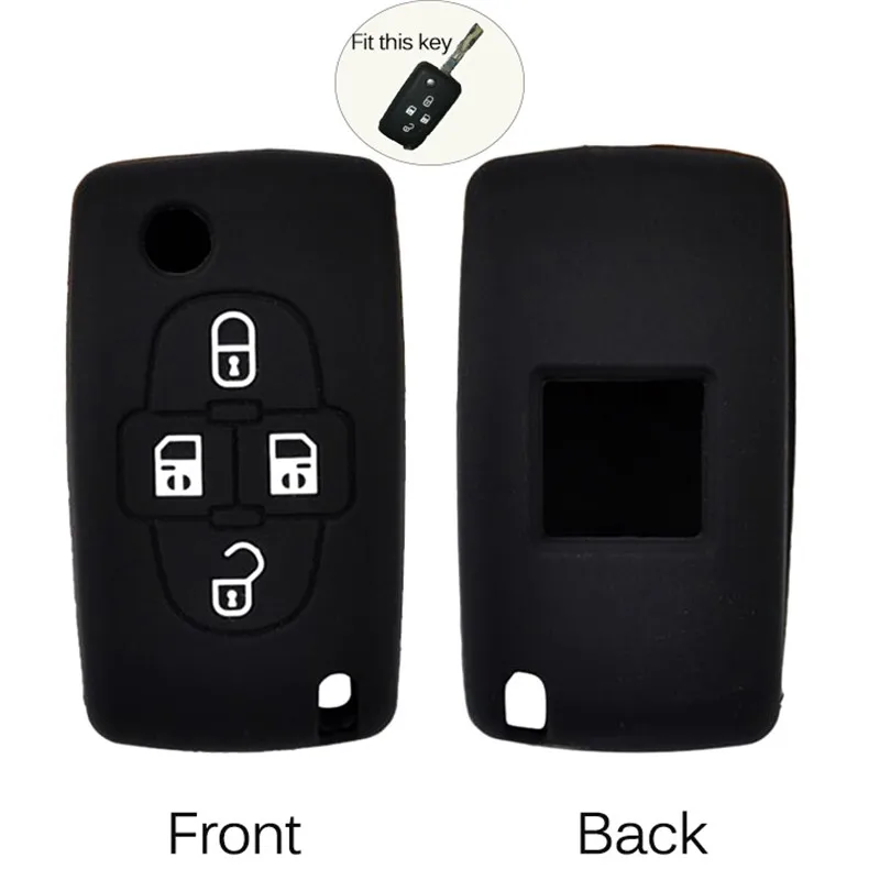 Силиконовый чехол для ключей брелок дистанционного управления Крышка Citroen C1 C2 C3 C4