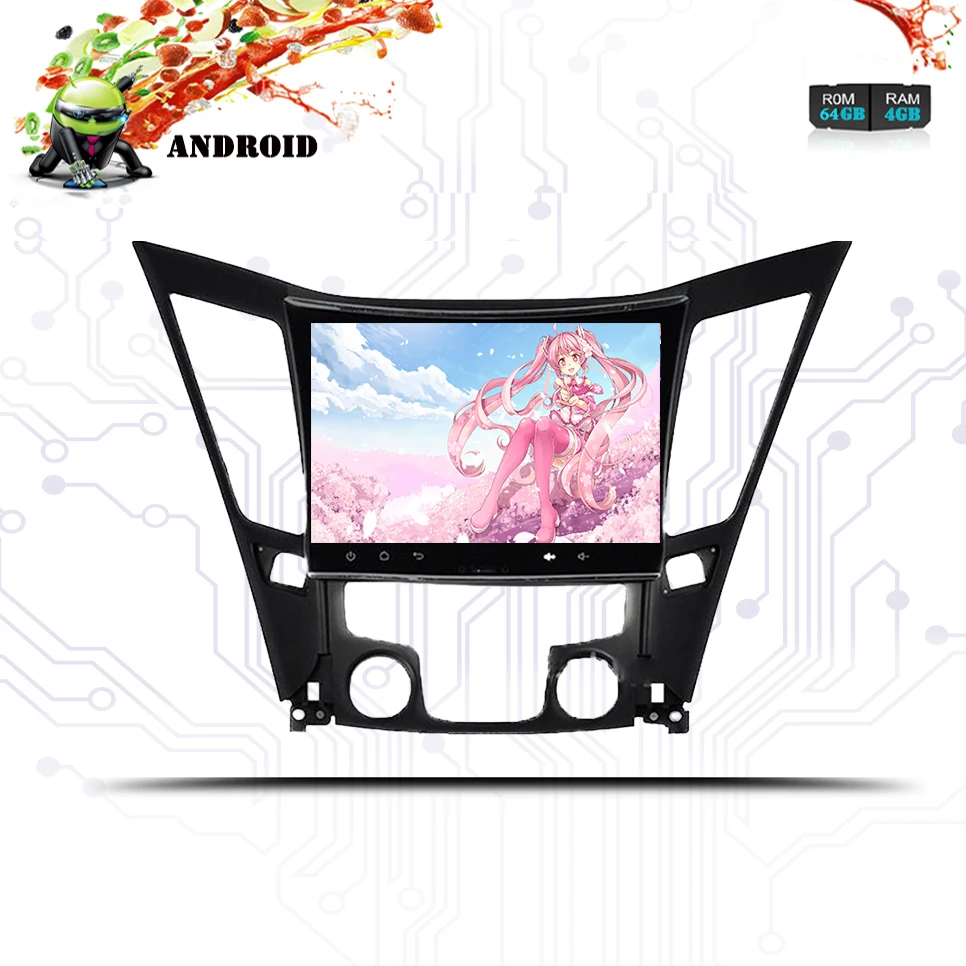 8 ядер Android 9 0 64G для Hyundai Sonata I40 I45 I50 2011 + авто стерео видео музыкальный dvd плеер Gps