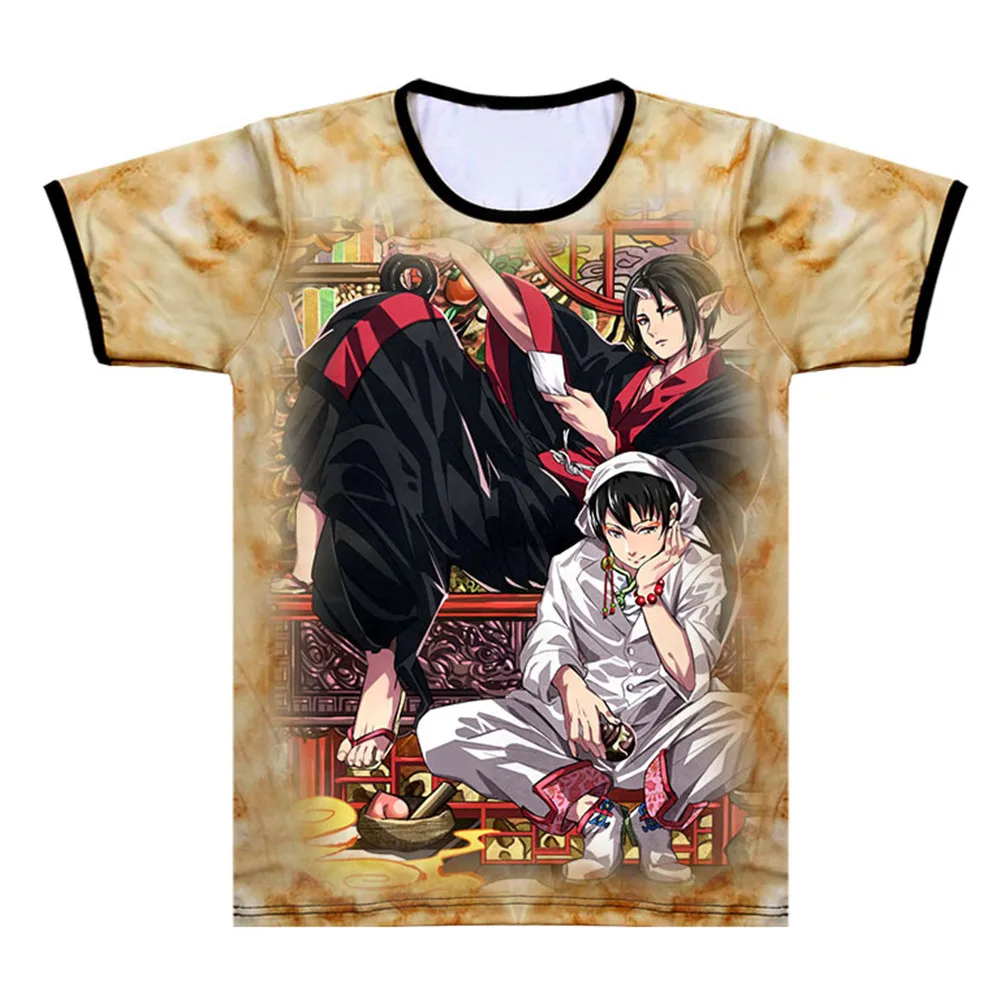 Косплей Аниме рубашка Hozuki's Coolheadedness футболки с коротким рукавом Hoozuki No Reitetsu Hozuki