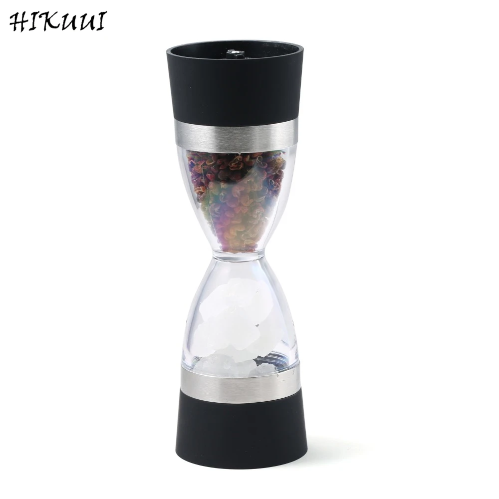 Двухсторонняя шлифовальная ручная мельница для соли и перца машина 2 в 1 песочные