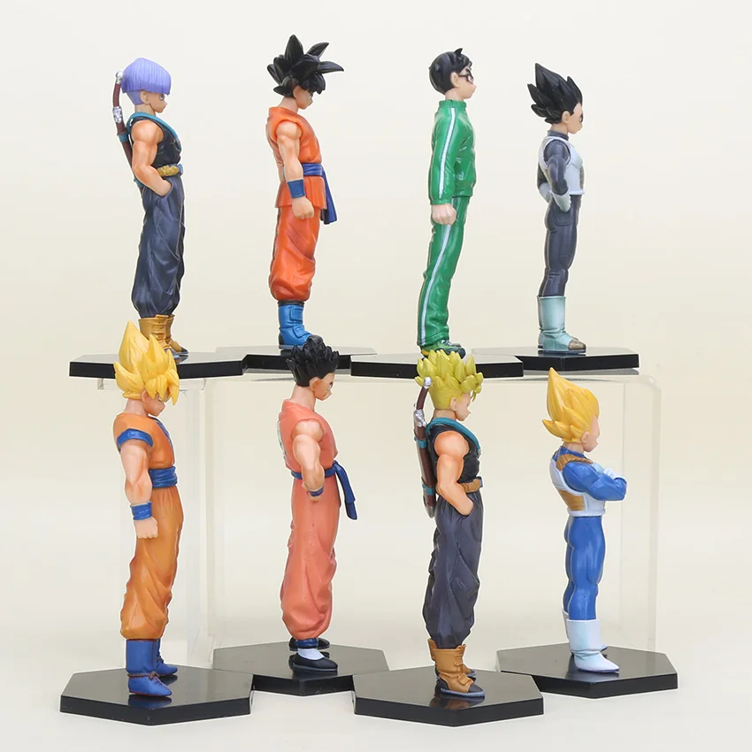 12 шт./компл. Dragon Ball Z фигурки Супер Saiyan Vegeta Trunks Yamcha Son Goku Gohan модель игрушки|dragon ball z
