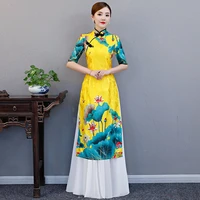 ao dai long cheongsam traditional china style party qipao robe oriental womens elegant evening dress vestido plus size s 5xl