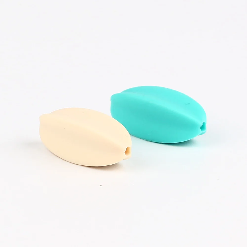 TYRY. HU силиконовые бусины карамбола 20 шт BPA овальные бусины DIY Детские Прорезыватели игрушки для кормления детей мама Изготовление ювелирных изделий Perle De силикон