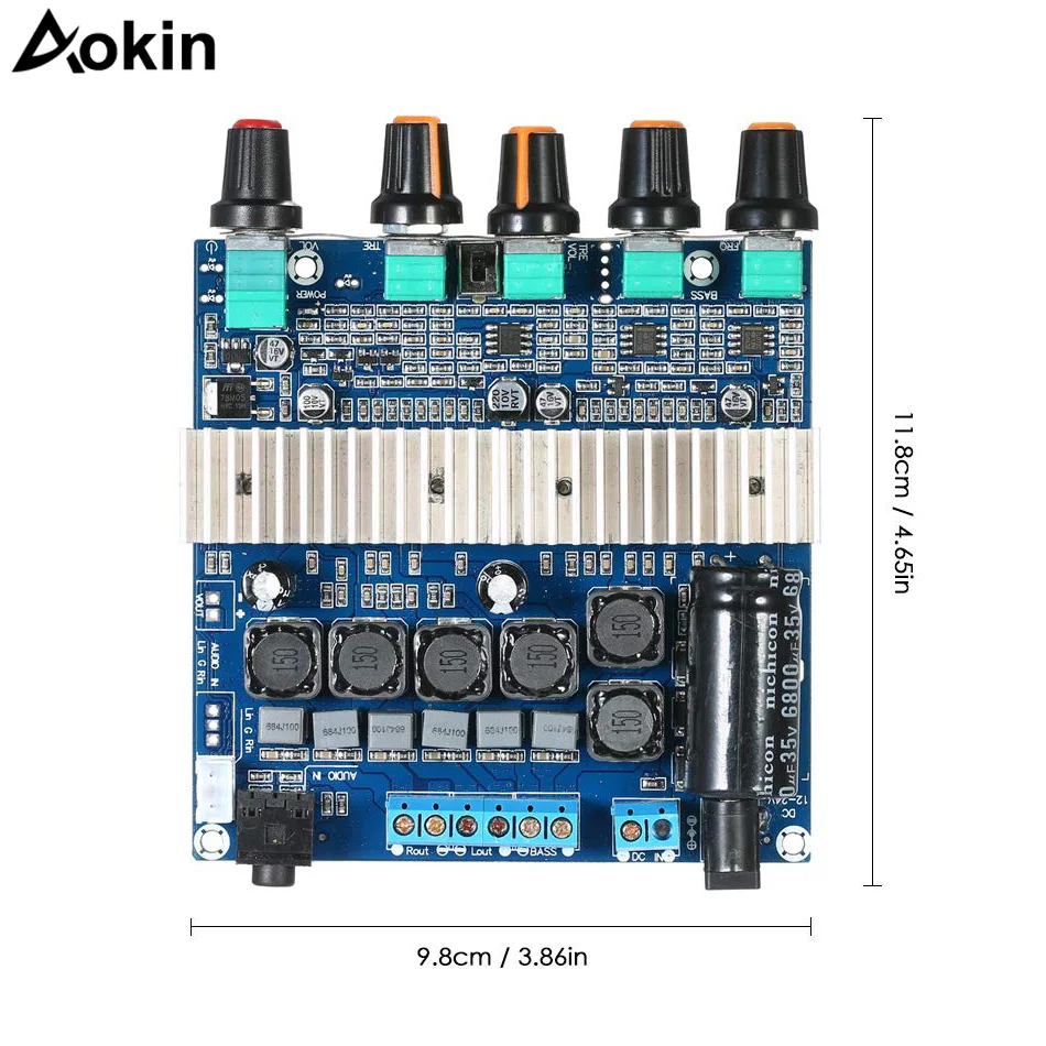 

TPA3116 Bluetooth Amplifier TPA3116D2 2.1 Subwoofer Amplifier Digital Audio Board 50+50W+100W Bass HIFI For Subwoofer Speaker