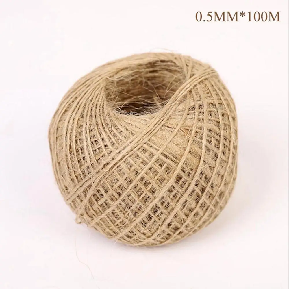 Rope 100m Taop 2m Toile De Jute Burlap Vintage Rustic Wedding Accessories Colored Ficelle Jute Juta Sackcloth Natural Chemin De Table Jute - Цвет: Rope 100m