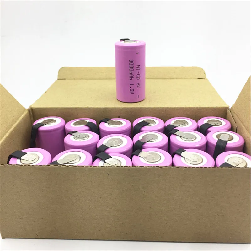 12 шт./лот SC инструменты аккумуляторная батарея NI CD 1 2 v 3000mah батареи ni cd для