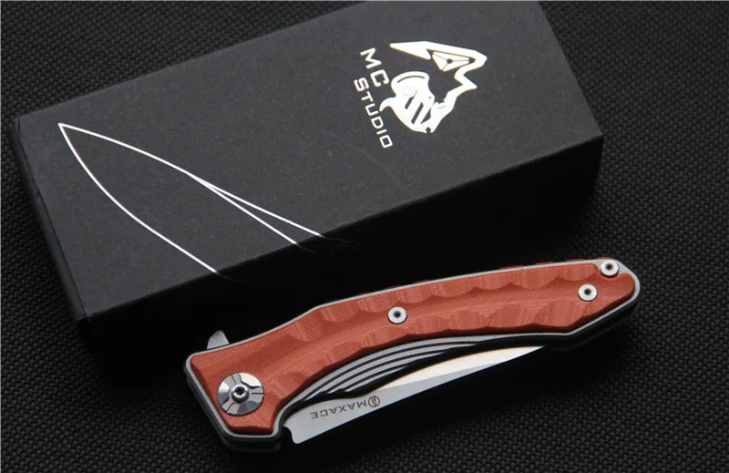 MAXACE Полуночный Кот Фанатик Складной нож 440C стальное лезвие G10 Ручка Открытый Отдых Охота Открытый фрукты Ножи EDC инструменты