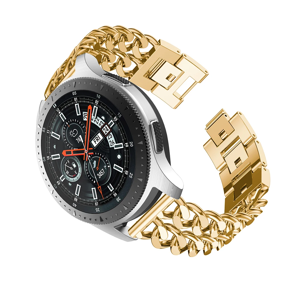Фото Роскошный ремешок для часов Xiaomi Watch S3, ремешок для Samsung Galaxy Watch 46 мм, браслет для часов, Ширина 22 мм, металлический ремешок для часов №2