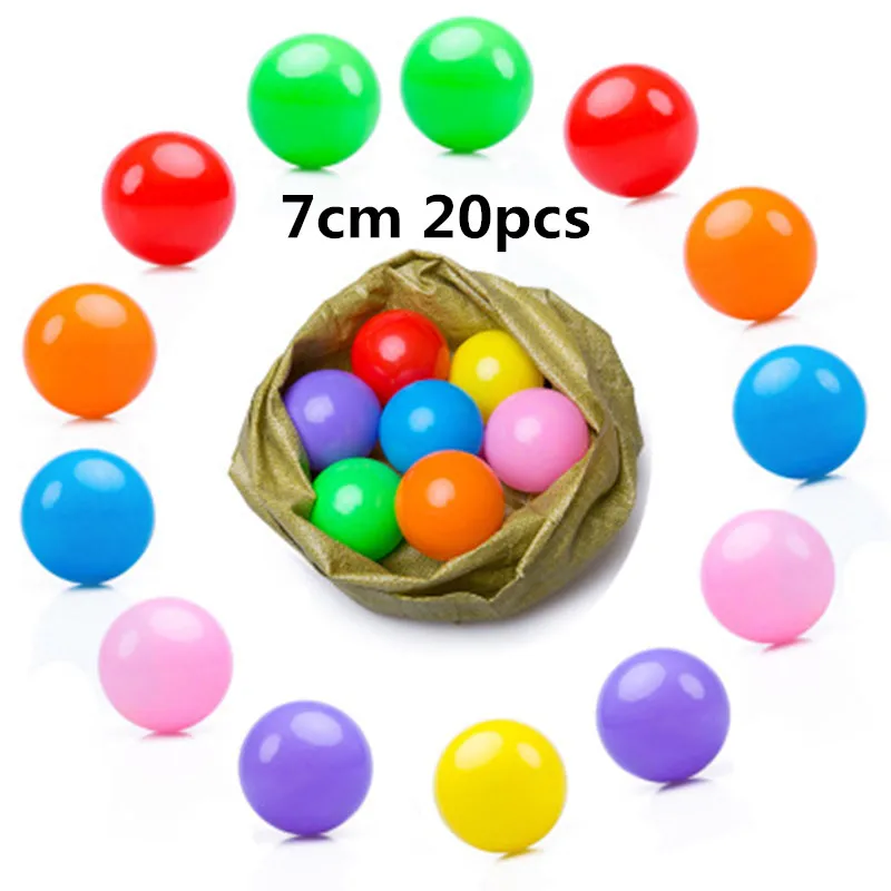 7cm Новинка, Экологичный красочный Океанский шар, детские игрушки для купания, мягкая пластиковая игровая игрушка, водный бассейн, Океанский волнистый мяч - Цвет: 7cm