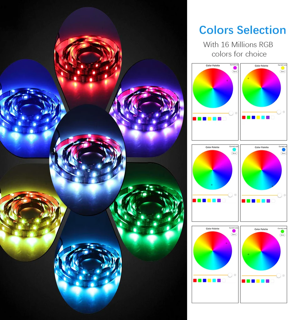 5V USB Светодиодные ленты 5050 RGB Светодиодные ленты светильник Bluetooth Wifi музыкальная полоса IP65 Гибкая светодиодный лента ТВ фон светильник Инж