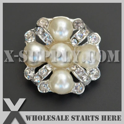 Бесплатная доставка DHL украшения с жемчугом стразы пуговицы хвостовиком для