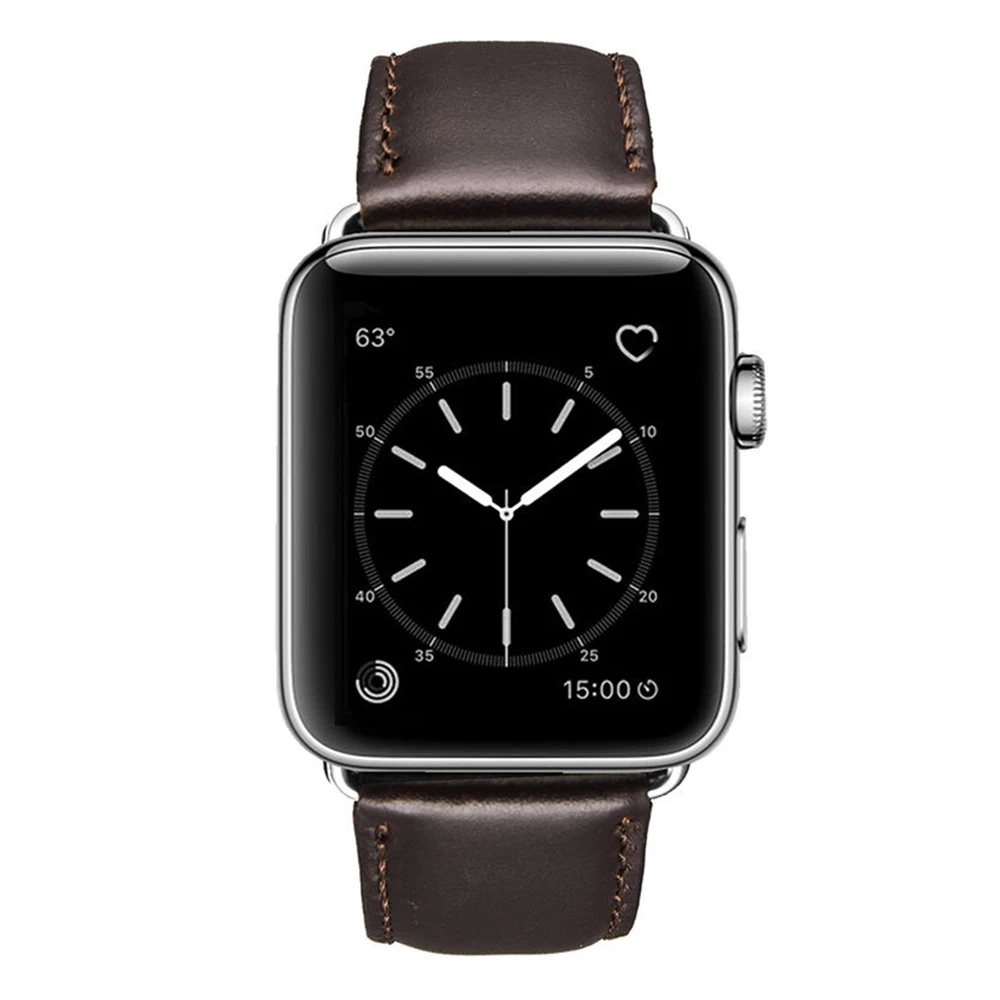 Ремешок из натуральной кожи для Apple Watch 38 /42 мм iwatch 1/2/3/4/5 40/44 | Наручные часы