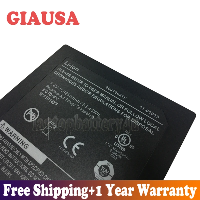 GIAUSA Новая батарея 7 4 V 68.45Wh 9250mAh 909T2021F для Xplore iX104 Tablet PC BTP-80W3 BTP-87W3 11-01019 Series |