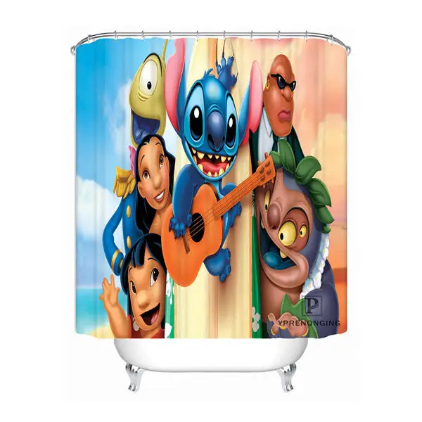 Shower Curtain На заказ Лило и стежка водонепроницаемый занавеска для душа домашняя Ванна Ванная комната s крючки полиэстер ткань Мульти Размеры#180421-Sina-06 - Цвет: Shower Curtain