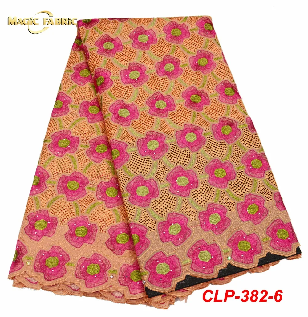 

Good quality swiss cotton lace fabric 5 yards swiss voile lace with flowers patterns sewing fabric CLP-382