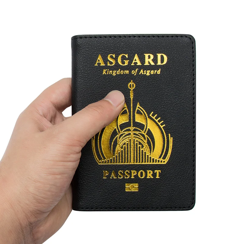 Черная Обложка для паспорта из искусственной кожи Marvel, встроенная в rfid-блокировку, защищающая персональную информацию с travling