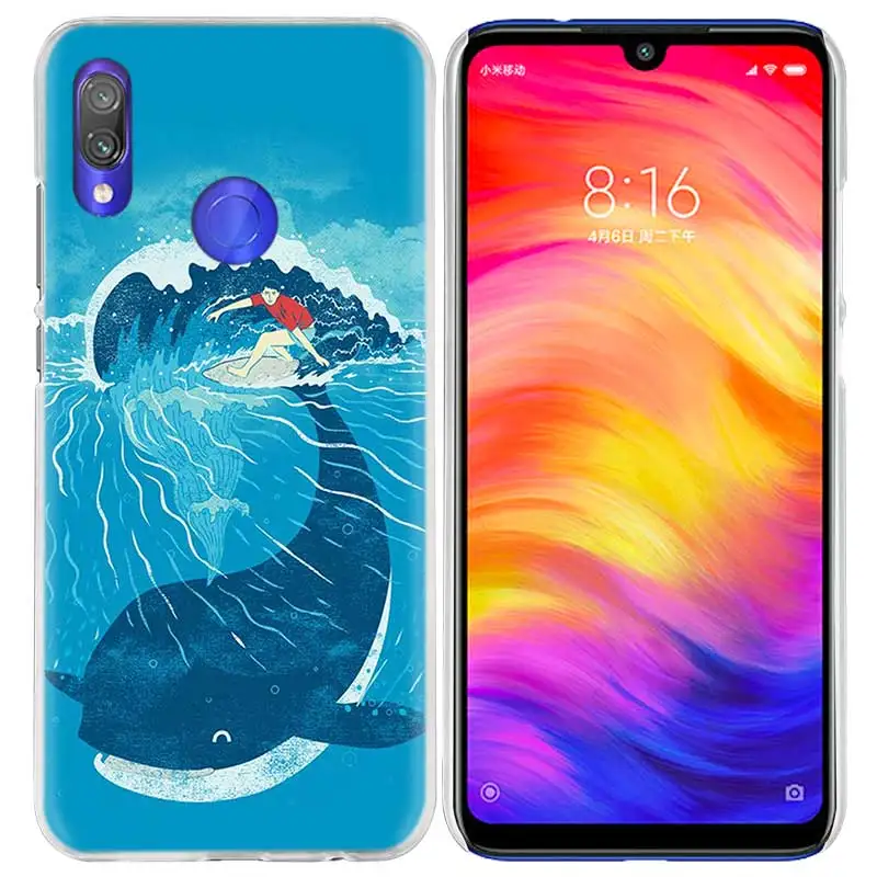 Чехол с забавным Китом для Xiao mi Red mi Go Note 7 6 6A Pro S2 5 5A 4X mi A1 A2 9 mi x 3 5G 8 lite Play F1 твердый PC Kawai чехол для телефона