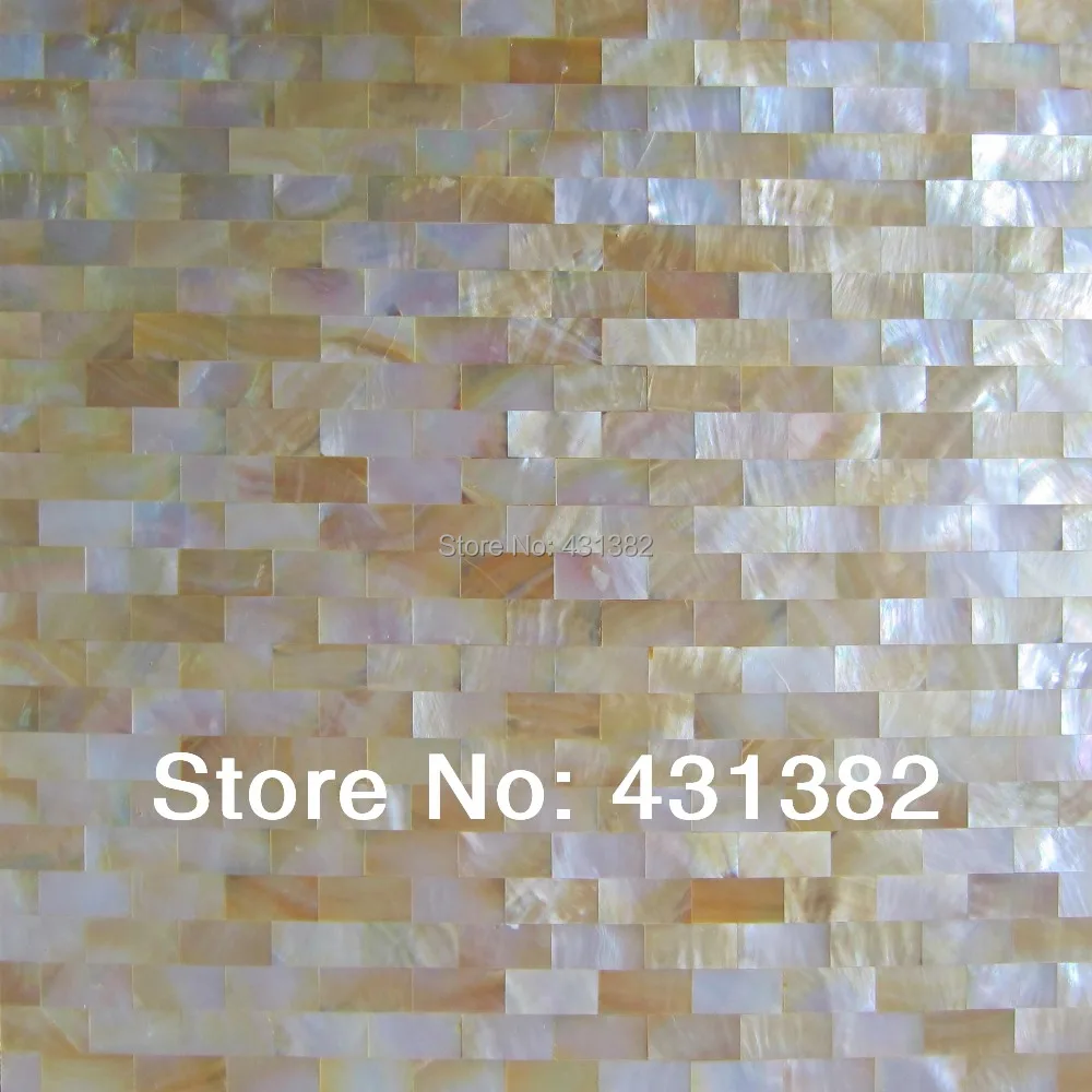 

11pcs Yellow lip H-shape shell mosaic tile wallpaper