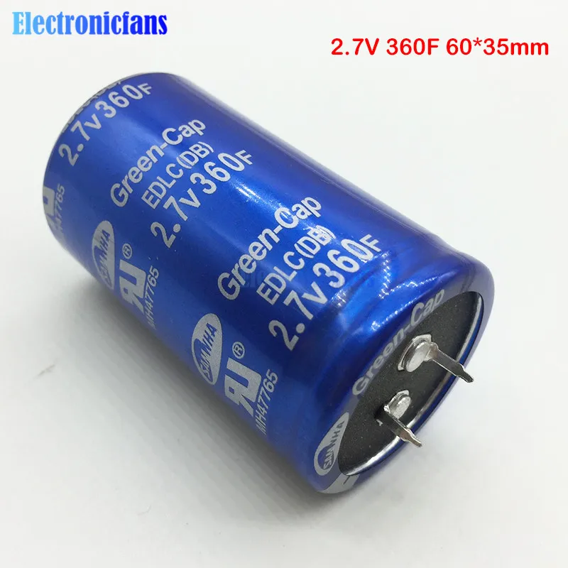 Супер фарад конденсатор 2 7 в 360F 60*35 мм 2.7V360F 60x35 низкая ESR высокочастотный Ultracapacitor