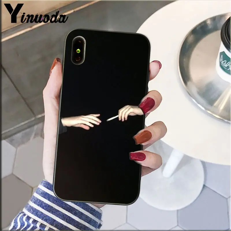 A6 Yinuoda сигарета Эстетическая Черная мягкая оболочка телефон чехол для iPhone 8 7 6 6S Plus 5 5S SE XR X XS MAX Coque Shell - Цвет: A6