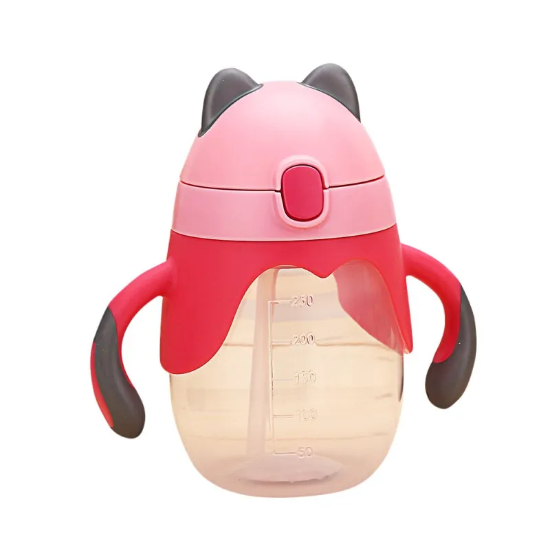 250 мл детская чашка дети учатся Кормление питьевой воды соломенная ручка бутылка