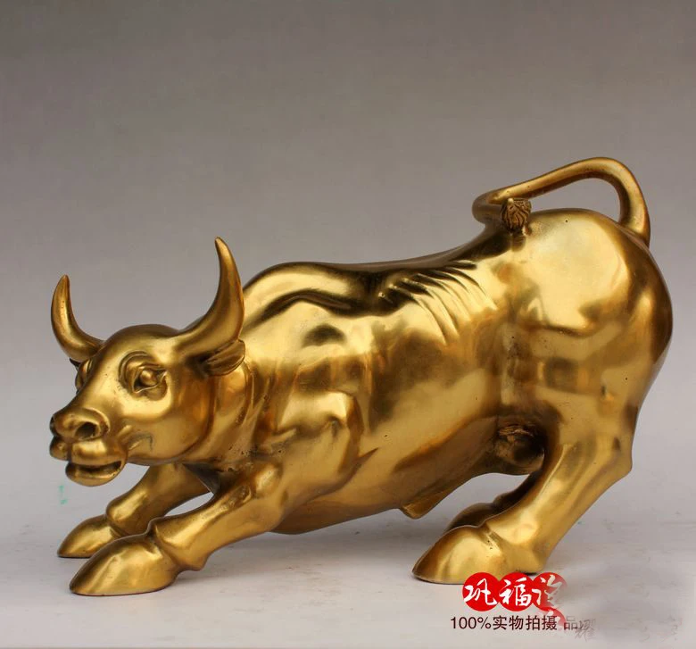 Большой # бизнес склад-рынок процветает Золотая зарядка бык талисман Офис