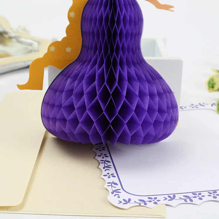 1 шт. 3D креативные Пригласительные открытки принцессы ручной работы трехмерные
