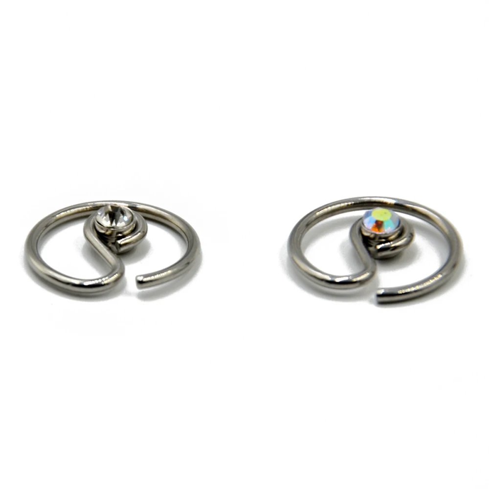 1 шт. опал CZ Gem Daith сердце круг гибкое кольцо ухо траг серьги, Надеваемые На ушной хрящ сердце ухо пирсинг для губ кольцо пирсинг тела ювелирные изделия 16 г