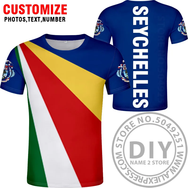 SEYCHELLES футболка diy Бесплатная изготовление под заказ имя номер syc Национальный